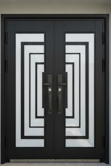 Double French doors in Kenya